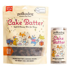 Polkadog Cake Batter - Soft & Chewy Bits for Dogs - Peanut Butter & Banana Recipe