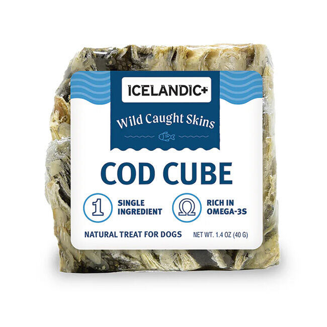 Icelandic+ Cod Skin Cube Dog Treat - 1.4 oz image number null