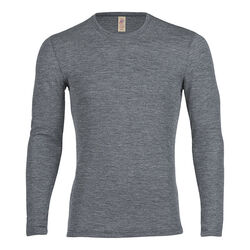 Engel Men's 100% Wool Long-Sleeve Shirt - Grey