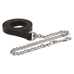 Perri's Leather Lead - Black with Chrome