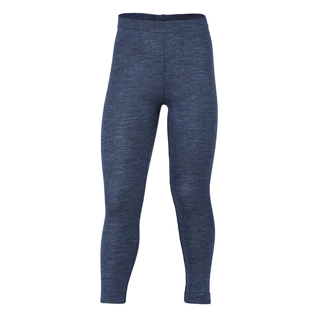 Engel Kids' 100% Wool Leggings - Blue Melange image number null