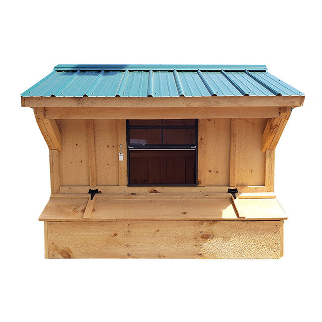 NV Farms 5' X 7' Chicken Coop With Green Metal Roof image number null