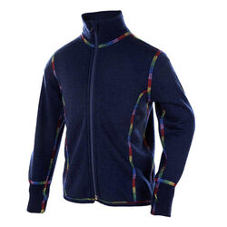 Janus Kids' 100% Merino Wool Rainbow Jacket - Navy
