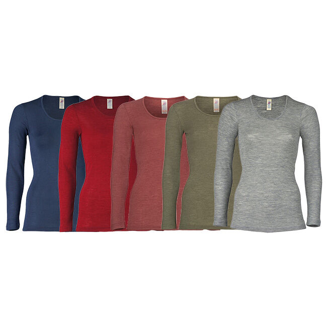 Engel Women's Wool/Silk Blend Long-Sleeve Shirt image number null