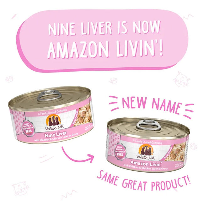 Weruva Classic Cat Food - Amazon Livin' (previously Nine Liver) with Chicken & Chicken Liver in Gravy - 5.5 oz image number null