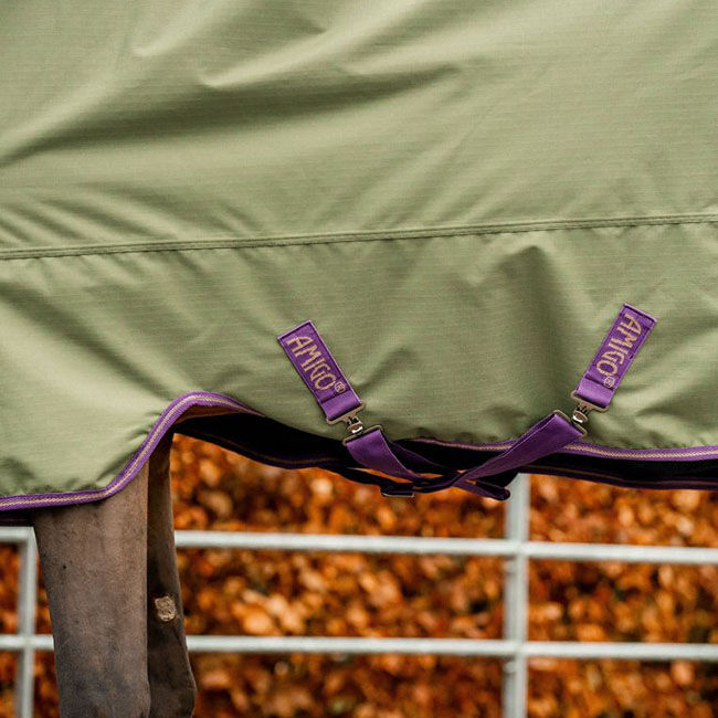 Horseware Amigo Hero Ripstop Turnout (0g Light) - Bramble/Winterberry/Taupe image number null