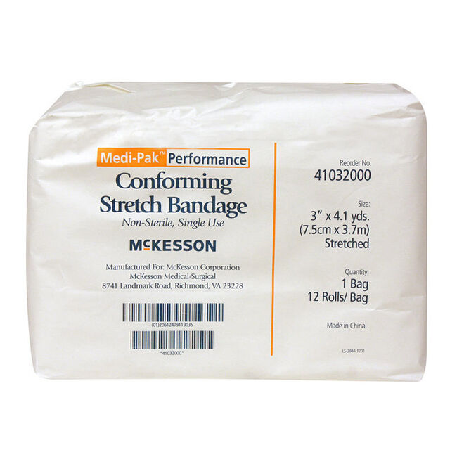 McKesson Conforming Stretch 3" x 4.1yd Bandage Rolls - 12 Rolls image number null