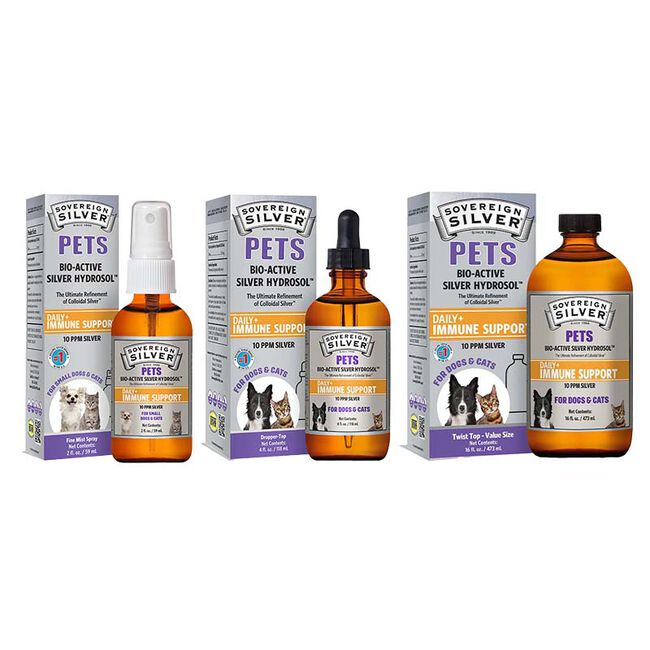 Sovereign Silver Pets BioActive Silver Hydrosol Daily+ Immune