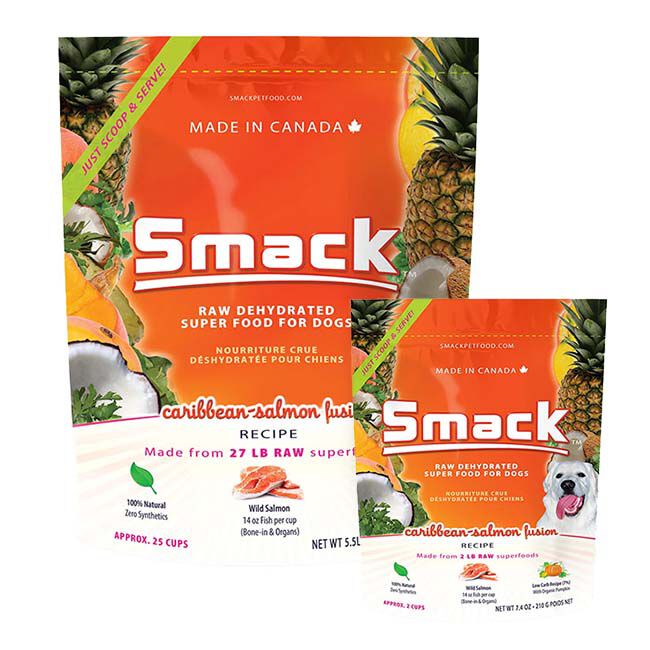 Smack Raw Dehydrated Super Food for Dogs - Caribbean-Salmon Fusion Recipe image number null