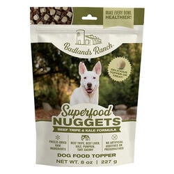 Badlands Ranch Superfood Nuggets Dog Food Topper - Beef Tripe & Kale Formula - 8 oz