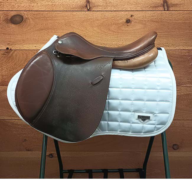 Used Pessoa GenX Close Contact Saddle - Oakbark - 17" image number null
