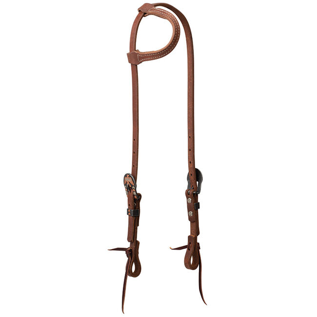 Weaver Equine ProTack Sliding Ear Headstall with Designer Hardware image number null