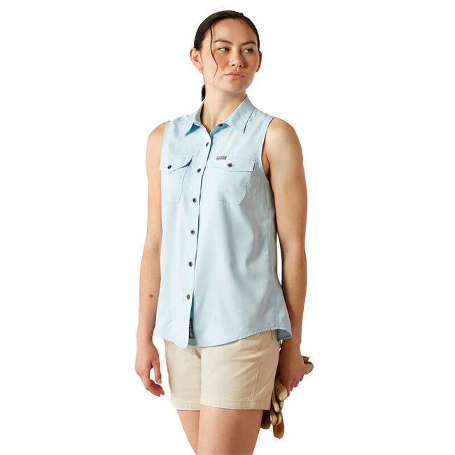 Ariat Women's Rebar Made Tough VentTEK DuraStretch Tank - Milky Blue image number null