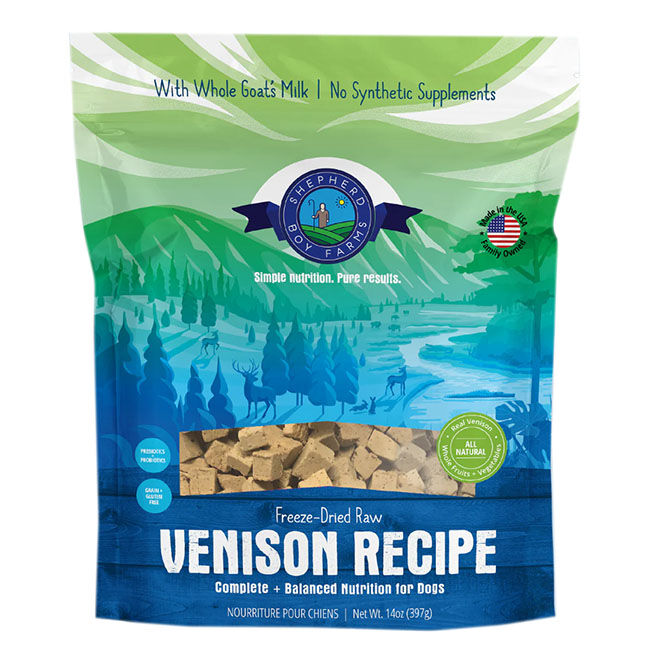 Shepherd Boy Farms Freeze-Dried Raw Dog Food - Venison Recipe - 14 oz image number null