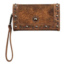 Nocona Women's Ophelia Floral Embossed Wallet - Brown