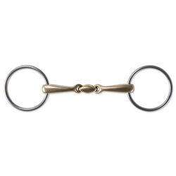 Stubben Steeltec Loose Ring Snaffle Bit with Copper Mouth
