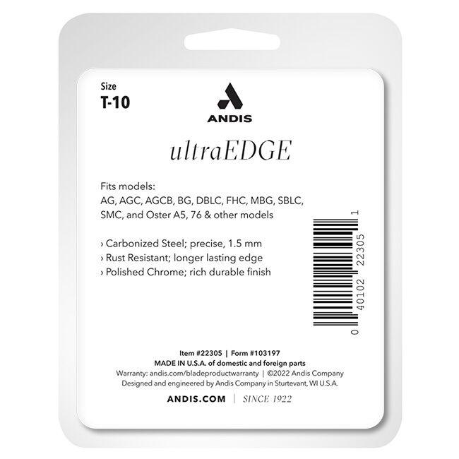 Andis UltraEdge Blade - T-10 (1/16", 1.5mm) image number null