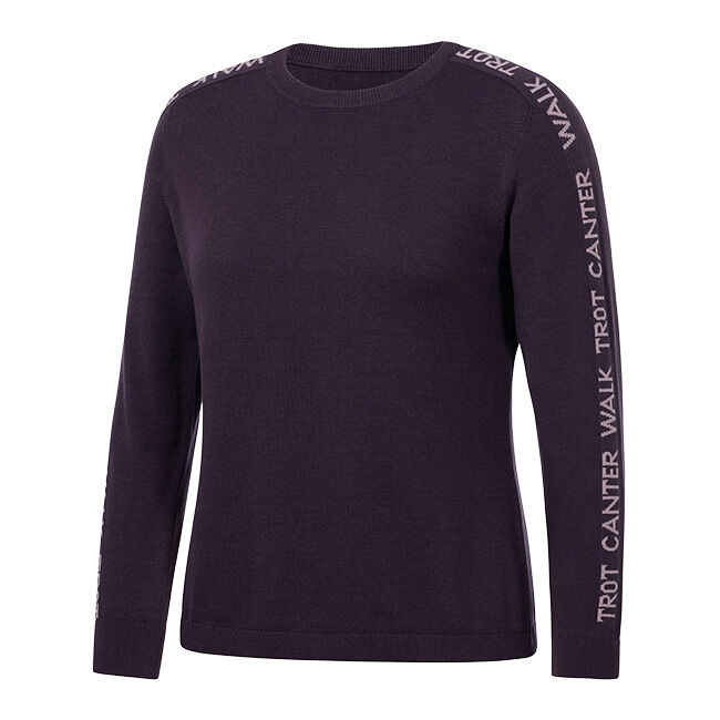 Kerrits Women's Equi Rhythm Crew Neck Sweater - Elderberry/Sugarplum image number null