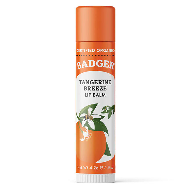 Badger Classic Organic Lip Balm - Tangerine Breeze image number null