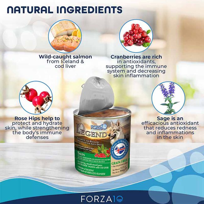Forza10 Nutraceutic Legend Dog Food - Skin Support Diet - Icelandic Fish Recipe - 13.7 oz image number null