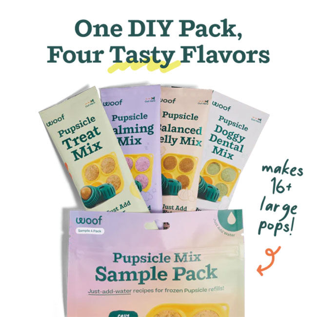 Woof Pupsicle Treat Mix - Sample Pack - 4 Flavors - 5.5 oz image number null