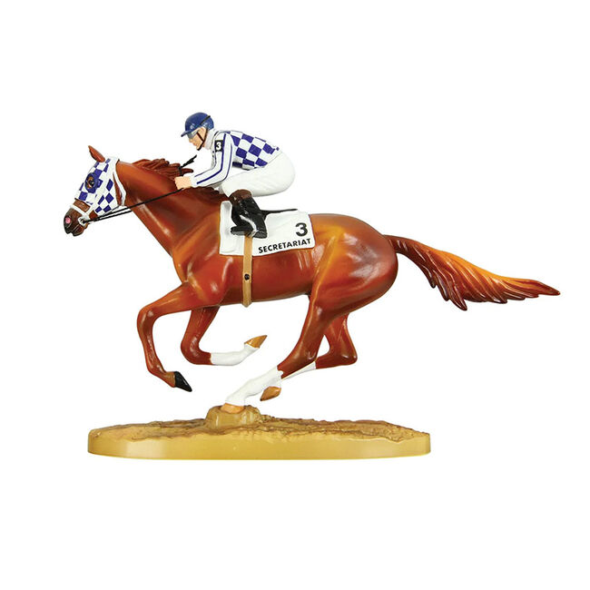 Breyer Secretariat - 50th Anniversary Figurine with Jockey image number null