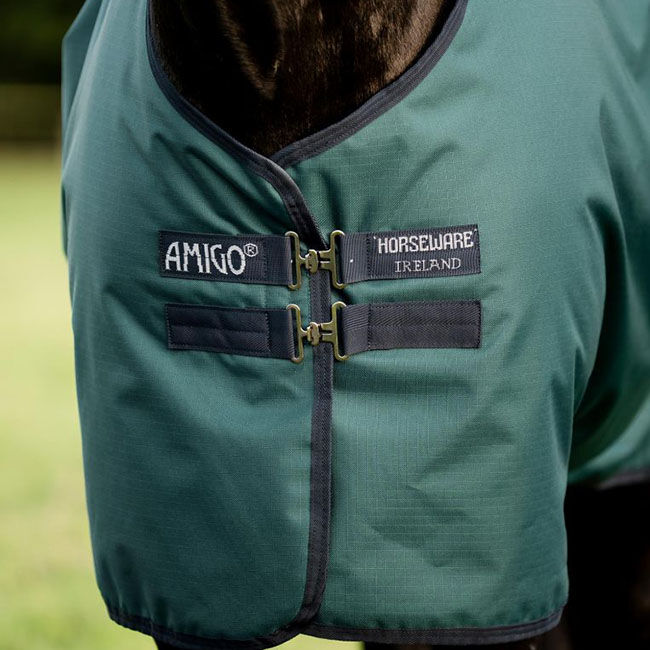 Horseware Amigo Ripstop 900D Turnout (0g Light) - Dynasty Green/Navy/Silver image number null
