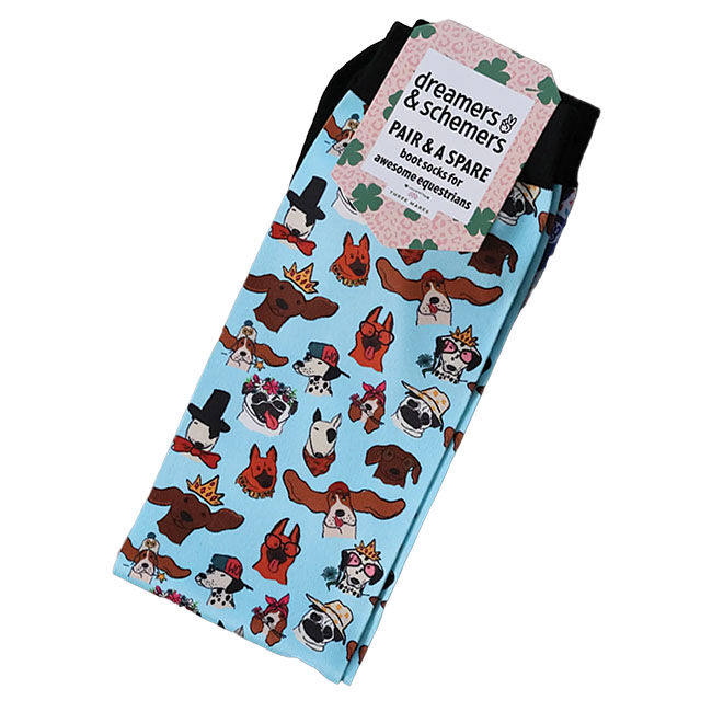 Dreamers & Schemers Boot Socks - Pair and a Spare - Can I Pet That Dog image number null