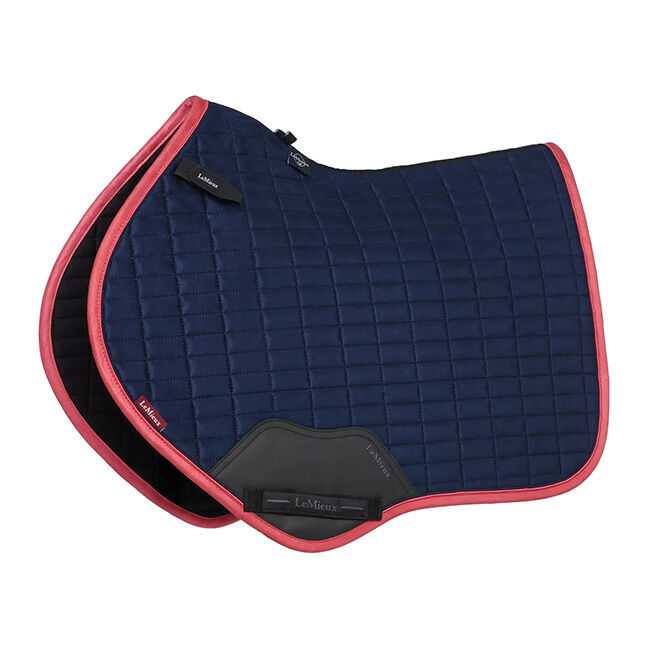 LeMieux Suede Close Contact Pad - Navy/Cranberry image number null