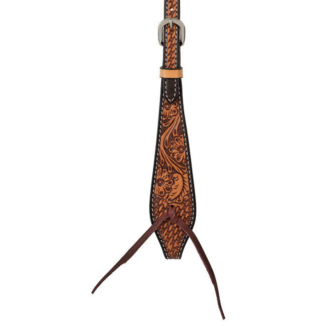 Weaver Equine Turquoise Cross Floral Tooled Browband Headstall image number null