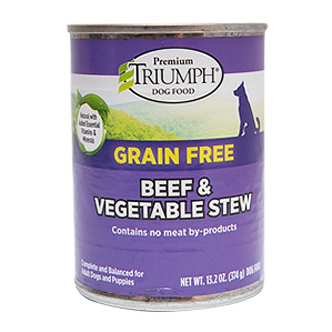 Triumph Grain Free Beef & Vegetable Stew Canned Dog Food image number null