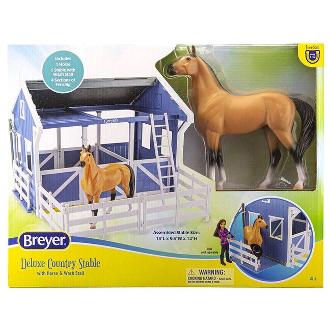 Breyer Deluxe Country Stable With Horse and Wash Stall image number null