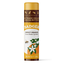 Badger Cocoa Butter Lip Balm - Sweet Orange - 0.25 oz