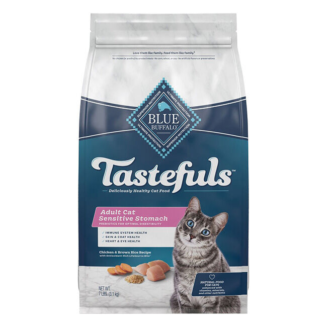 Blue Buffalo Tastefuls Sensitive Stomach Cat Food - Chicken & Brown Rice Recipe image number null