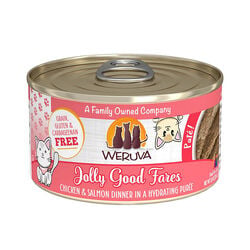 Weruva Cat Pat&eacute; - Jolly Good Fares - Chicken & Salmon Dinner in a Hydrating Pur&eacute;e - 3 oz