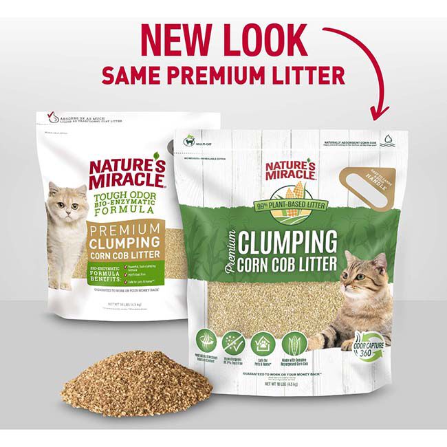 Nature's Miracle Premium Clumping Corn Cob Cat Litter - 10 lb image number null