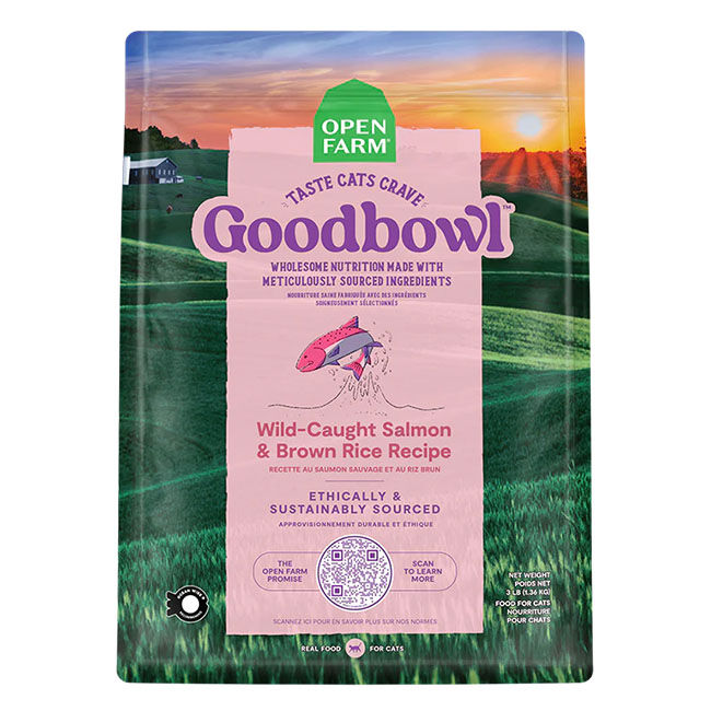 Open Farm Goodbowl Cat Food - Wild-Caught Salmon & Brown Rice Recipe image number null