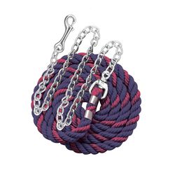 Perri's 1/2" Multi Colored Lead with Chain - Navy/Burgundy