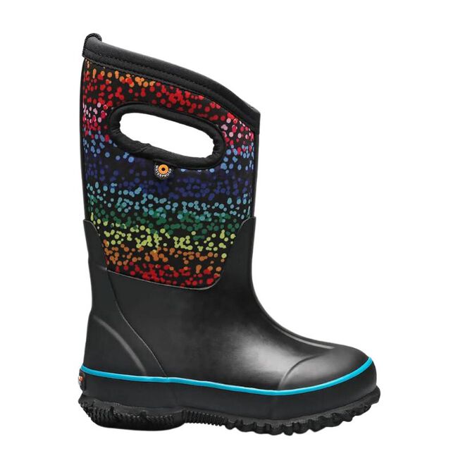 Bogs Kids' Classic Rainbow Boot - Black Multi image number null