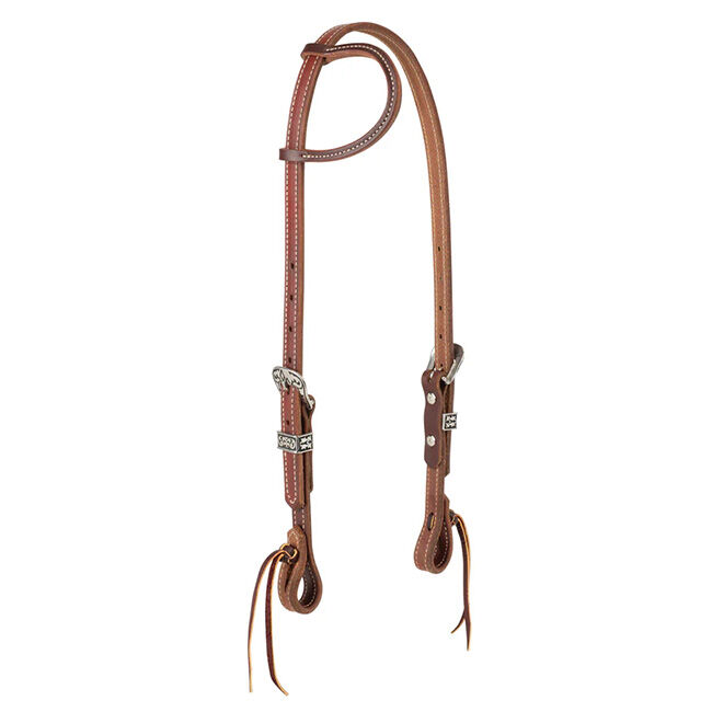 Weaver Equine Ken McNabb Sliding Ear Headstall with Decorative Buckles image number null