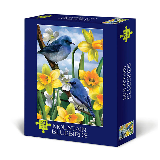 Willow Creek Press 1000-Piece Jigsaw Puzzle - Mountain Bluebirds image number null