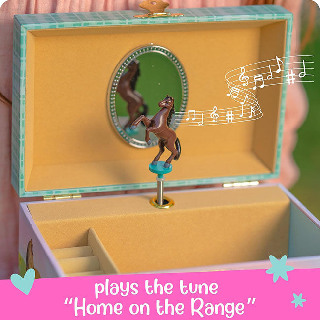 Giggle & Honey 2-Drawer Musical Jewelry Box - Dancing Horse image number null