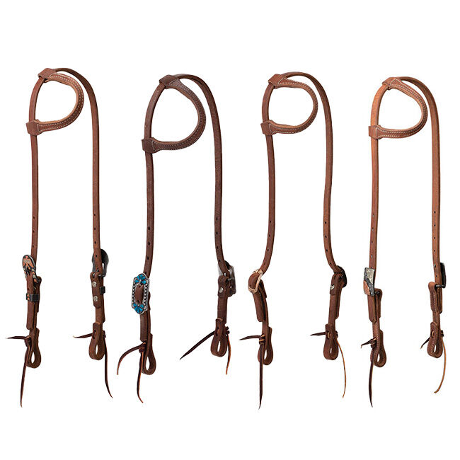 Weaver Equine ProTack Sliding Ear Headstall with Designer Hardware image number null