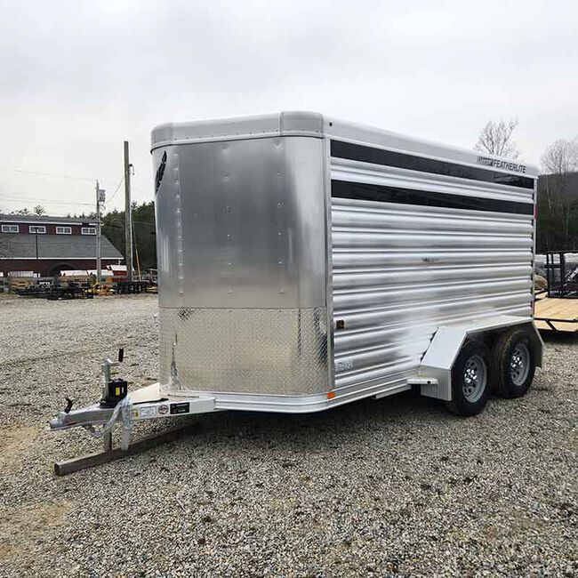 Featherlite 2023 Model 8107 12' Bumper Pull Low Profile Livestock Trailer image number null