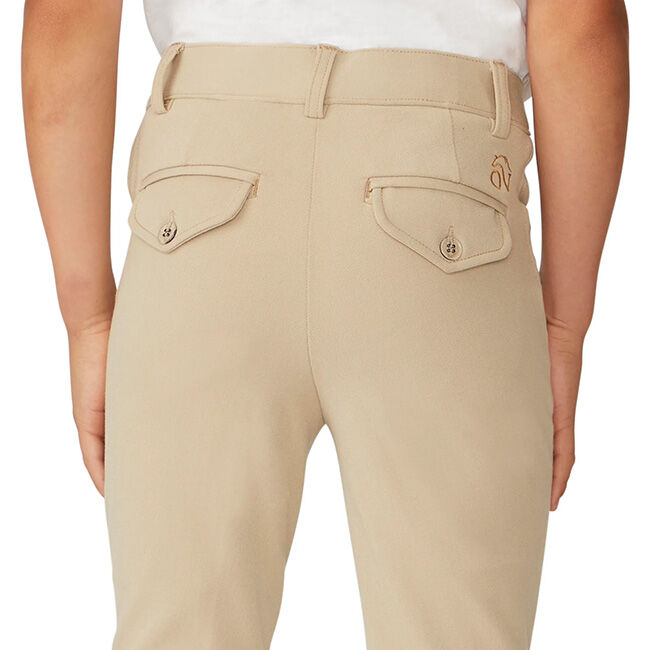 Ovation Boy's EuroWeave DX Suede Knee Patch Breech - Classic Show Tan image number null