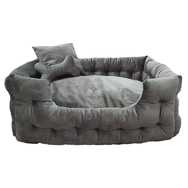 Goo-eez Luxury Velour Pet Bed with Accessories image number null