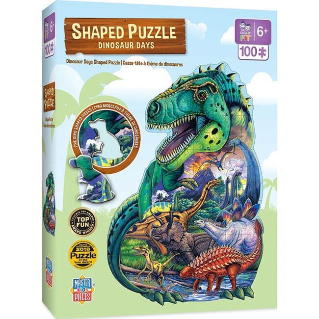 "Dinosaur Days" 100 Piece Shaped Puzzle image number null