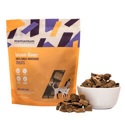 Momentum Carnivore Nutrition Dog Treats - Bison Liver - 4 oz