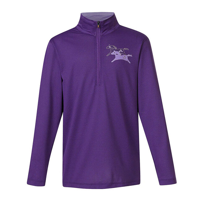 Kerrits Kids' Always Cool Ice Fil Long Sleeve Shirt - Iris image number null