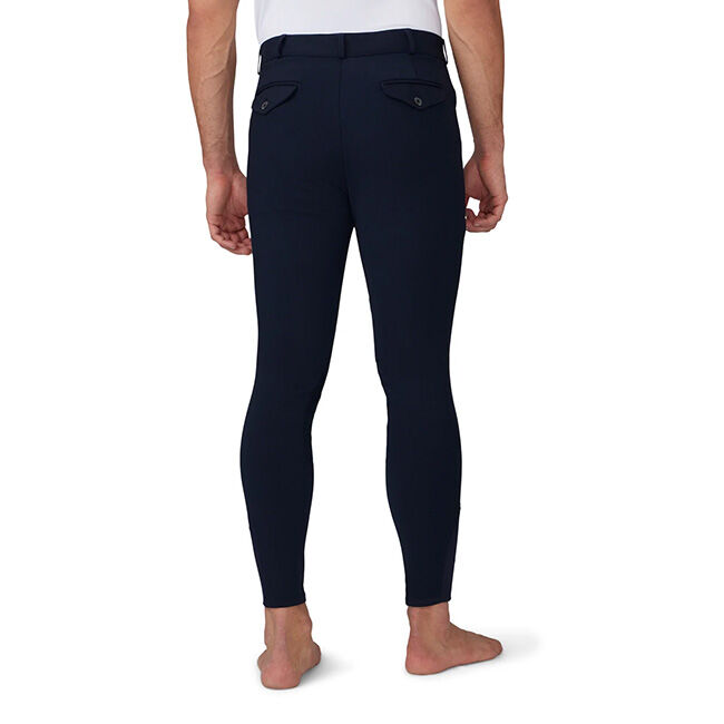 Ovation Men's EuroWeave Front Zip 4-Pocket Knee Patch Breech - Black image number null